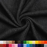 Pico Textiles 1 Yard - Black Solid Fleece Fabric - Solid Color Fleece Fabric - Sold by The Yard - Va