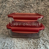 Tupperware Premiaglass Set - Maroon Toples .