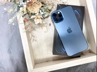 💜💜台北iPhone專賣店💜💜🍎iPhone12 Pro Max 256G藍色手機🍎電池健康度🔋90%無傷原廠保固中！