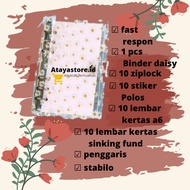 Daisy ziplock binder / sinking fund A6 6 holes