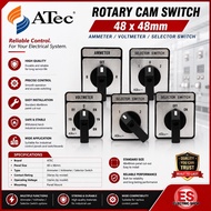ATEC Rotary Cam Switch 1/2/3Pole, Selection Switch / Change-over Switch / Voltmeter  / Ammeter