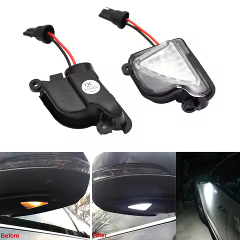2x 6000K White LED Under Side Mirror Light Puddle Lamps For Skoda Octavia 3 2 5E 1Z 04-20 Skoda Supe