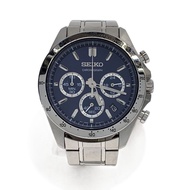 SEIKO mens watches quartz wrist watch analogues -- NVY SLV 8T63-00D0 Direct from Japan Secondhand