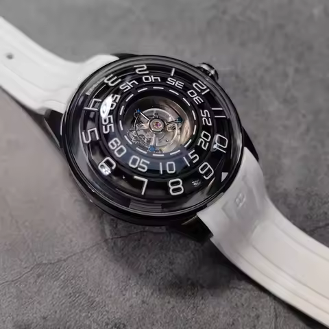BEXEI manual tourbillon skeleton synthetic sapphire mechanical movement wrist watch for men Luxury 3