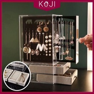 LL Earrings Jewelry Necklace Acrylic Storage Box Transparent Organizer Holder Display Stand Large
lv