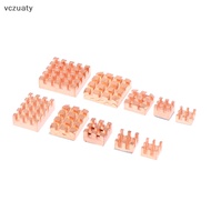vczuaty 1Pc All Pure Copper Pin Fins Heatsink Cooler With Thermal Tape for Laptop GPU CPU VGA Chip Computer Component Heat Dissipation SG