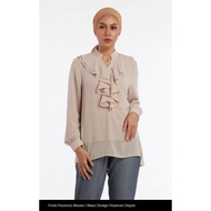 Baju Muslimah Murah ARYSSA Front Flounces Blouse / Blaus Design Flounces Depan