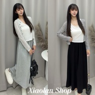 Ready Stock Immediate Shipping-XL Shop #673 Korean Style Lazy Style Bottoming Vest+Sunscreen Striped