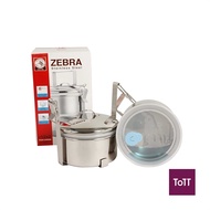 Zebra Stainless Steel 12cm 2 Tingkat Food Carrier with Plastic Air Tight Lid