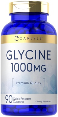 Carlyle Glycine 1000mg | 90 Powder Pills | Quick Release Capsules | Premium Quality | Non-GMO & Glut