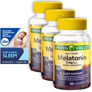 Melatonin Adult Gummies, Sleep Support by Spring Valley, 5 mg, 120 Ct (3 Pack) + “Have a Great Sleep