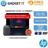 HP OMNIBOOK ULTRA FLIP 14-FH0084TU (CU5-226V,16GB,1TB SSD,14" 3K" OLED ,TOUCHSCREEN,WIFI 7,W11+OPI 1