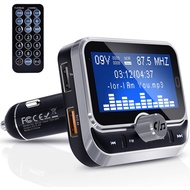 FM Transmitter, Clydek Bluetooth FM Transmitter Radio Adapter Audio Receiver Stereo Music Tuner Car Kit with Dual USB 2.