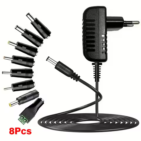 DC 5V 6V 9V 12V 24V Power Supply Adapter 1A 2A 3A 8V 10V 15V 2A 3A Power Adapter DC Plug Converter E