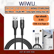 Dây cáp sạc nhanh USB ra Type C WIWU Starlink truyền dữ liệu sạc siêu nhanh kiểu USB-A to C Samsung 