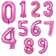 1pc 32 inch Pink 0-9 Number Foil Balloon Birthday Party Digital Balloons Festas e Comemorações Decor