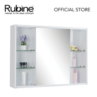 RUBINE RMC-1581D1S2 WH 81cm SS Mirror Cabinet - Pearl White