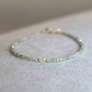 手鍊 翡翠 摩根石 天然石 - 安心 -