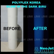 AB088 Polyflex Glow in the dark Korea Hijau Biru Sablon Custom Poliple