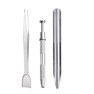 breezy 3 Pieces Professional Jewelry Tweezers Kits Metal Diamond Holder Beading Tools