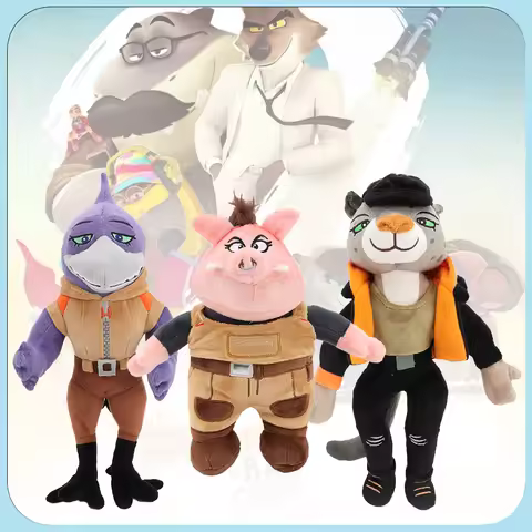 New The Bad Guys 2 Doom Plush Toys Movie Merchandise Bird Girl Doom Pigtail Cat Pig Dolls Fans Kids 