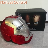 Original Iron Man Helmet Mk5 Electric Voice Control Helmet 1/1 Cosplay Led Eyes Metal Mask Model Toy