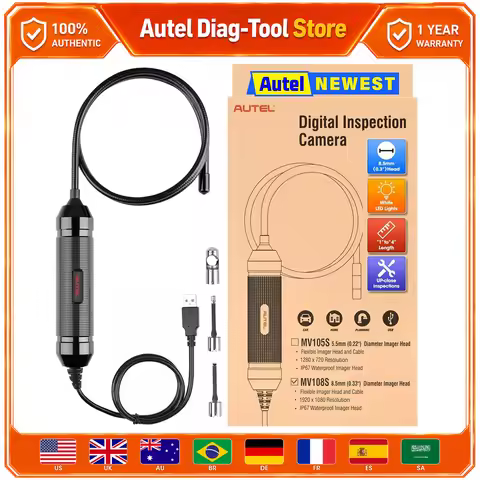 Autel MaxiVideo MV108S HD Digital Inspection Camera For MaxiSys Pro And PC Support Video Inspection 