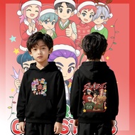 Adult/Kids Christmas Long-Sleeve Hoodie Kpop Huntrix Pattern Christmas Design Celebrate Christmas Si
