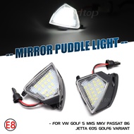 2Pcs LED low side mirror light puddle light for Volkswagen VW Eos Rabbit Golf 5 Plus 2005-2011 GTI M