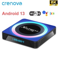 CRENOVA X88PRO 13 TV Box Android 13 Wifi 6 8K Media Player RK3528 100M Ethernet 4GB 64GB Voice Assistant Smart Set Top B