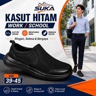 SIZE 39-45 Running Shoe / Black Sneakers / Black Working Shoe / Black School Shoe / Men Shoe / Kasut