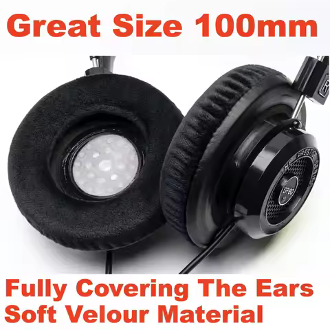 100mm Velour Over Ear Pads Replacement For Grado SR60 SR80 SR125 SR225 SR325 SR325 RS1 RS2e GW100 PS