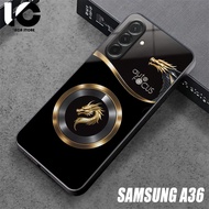 HP Casing SAMSUNG A36 Softcase SAMSUNG A36 Case Glossy Casing Shiny Glass Protector Mobile Phone Acc