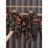 Baby Clothes Spring Autumn Clothes Camouflage Clothes Suit Split One Year Old 7 Eighteen 911 Months 