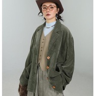 港風氣質燈芯絨西裝外套女