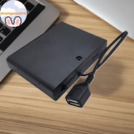 Strongaroetrtr 1Pcs USB Power Supply Battery Box With Cover And 6 X AA USB Battery Box For 9V LED St