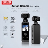 DOSEN Mini K85 Action Camera 5K/30FPS Video 270° Rotation 30M Waterproof WiFi Connection Motorcycle 