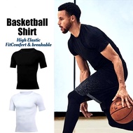 Basketball Men's Sports Shirt Compression Fitness Basketball Gym Shirt for Men Quick Dry T-Shirt