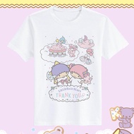 Littletwinstars Gemini Joint Cartoon Related Short Sleeve T-shirt Soft Girl Student Loose Couple Out