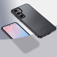 Crystal Shockproof Armor Case Samsung Galaxy S24 FE S24FE 5G Clear Matte Acrylic Back Cover Capa on 