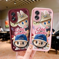 LABUBU in monsters hat case for OPPO A16K A16E A36 A76 A58 A74 A95 A83 F11 Pro F5 F7 F9 Reno 2f 2z 5