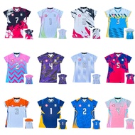 Dozens of women's full print volleyball jerseys (12 pcs) Sport Shirt Woman Sport T Shirt