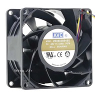 For AVC 2B08038B48U 8cm 8038 80x80x38mm 48V 0.58A server chassis cooling fan