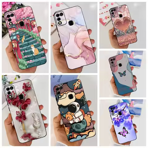 For Infinix Hot 11 Play 6.82" Soft Silicone Phone Cases For Infinix Hot 11 Play 11play 10Play Cover