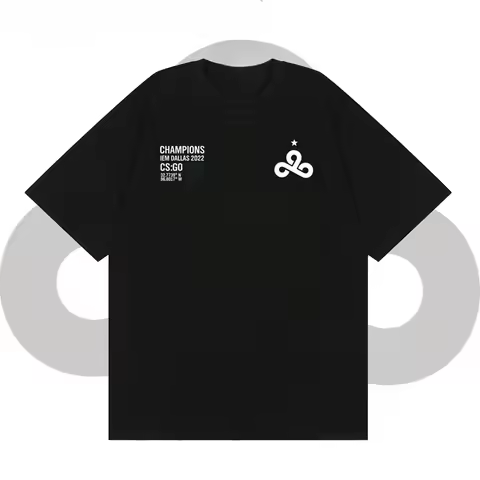 2025 New CLOUD9 Cotton Short-sleeved Summer CSGO Team Around C9 Championship Memorial T-shirt Men's 