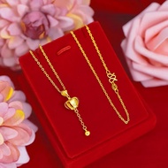 100% 18K AU750 Gold Necklace Chain Domineering Crown for Women Party Fine Jewelry Gift Real 999 Yell