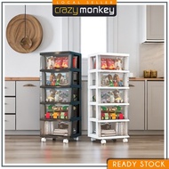 Crazy Monkey 🍌 3 / 5 Layer Almari Baju Baby Plastic Cupboard Storage Box Rak Baju Organizer Kabinet