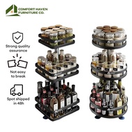 Comfort Haven Furniture Co.Dapur 360 ° Rak Rempah Boleh Putar Rak Simpanan Botol Kitchen Spice Rak