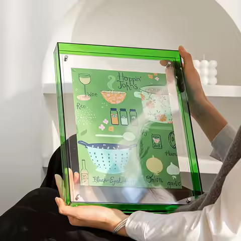 Color Acrylic Picture Frame Transparent Picture Frame A4 Photo Poster Mounted Frame Hanging Wall Cus