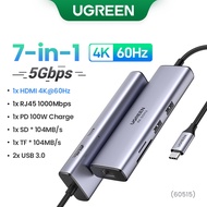 【NEW • 60Hz】UGREEN USB HUB 4K 60Hz USB C to HDMI 2.0 RJ45 USB 3.0 PD Adapter for Macbook Air iPad Pr